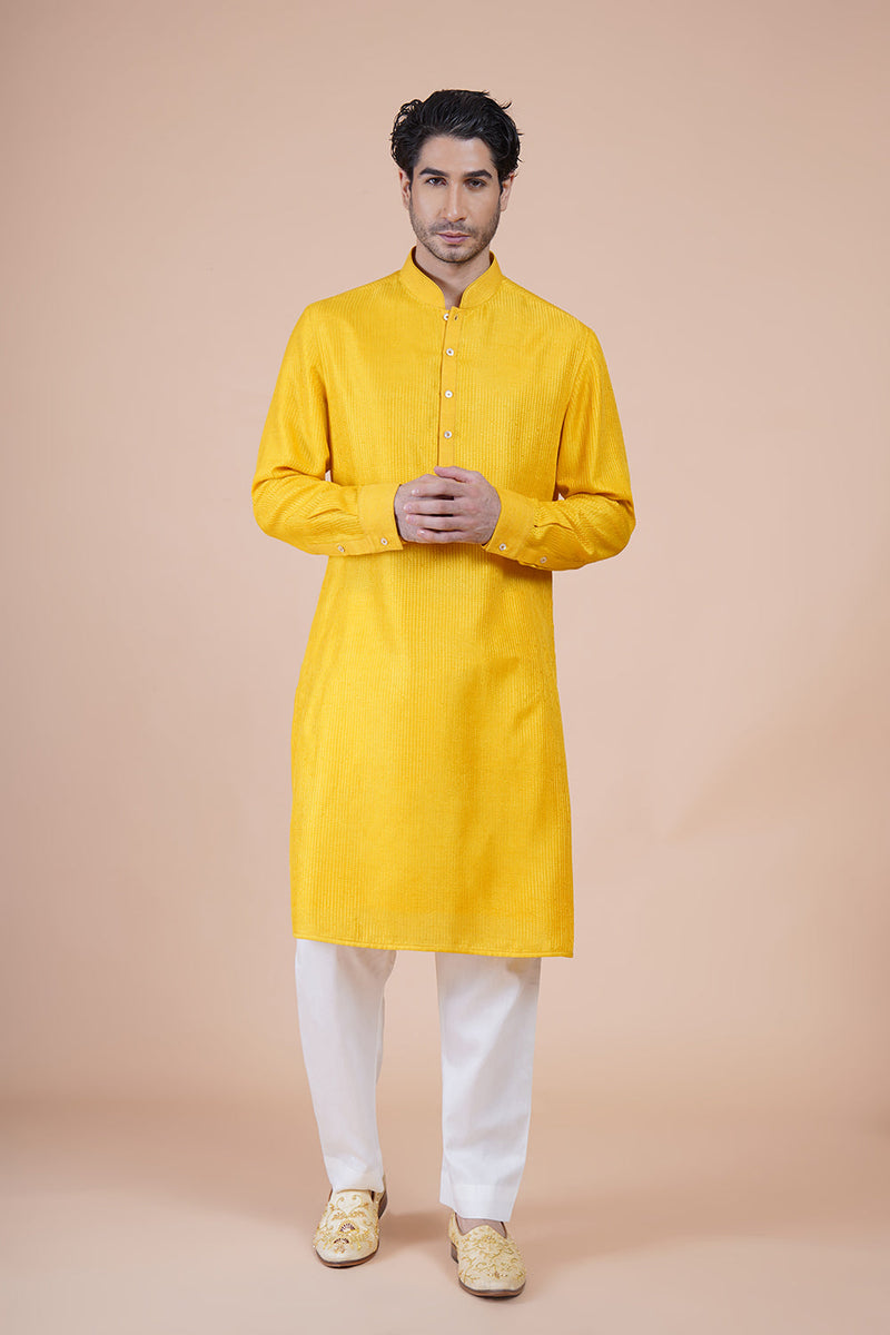 Yellow Embroidered Kurta Set