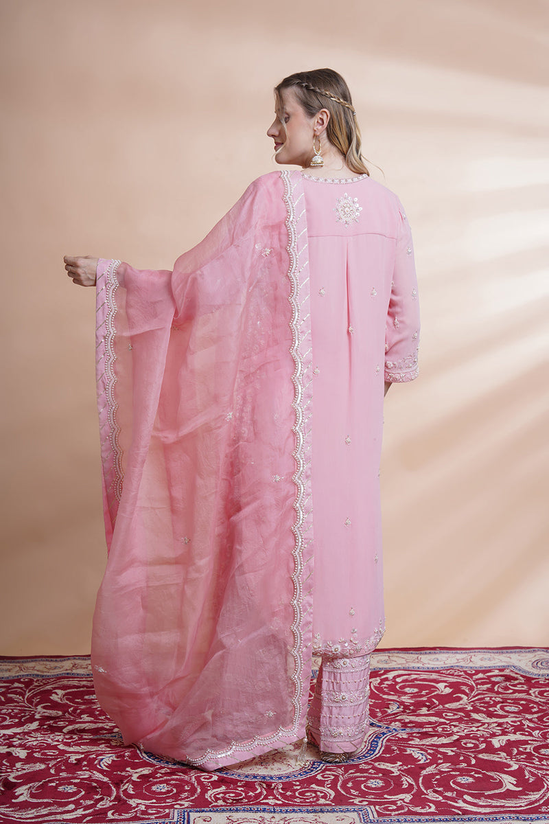 Pink Georgette Kurta Kurta Sets