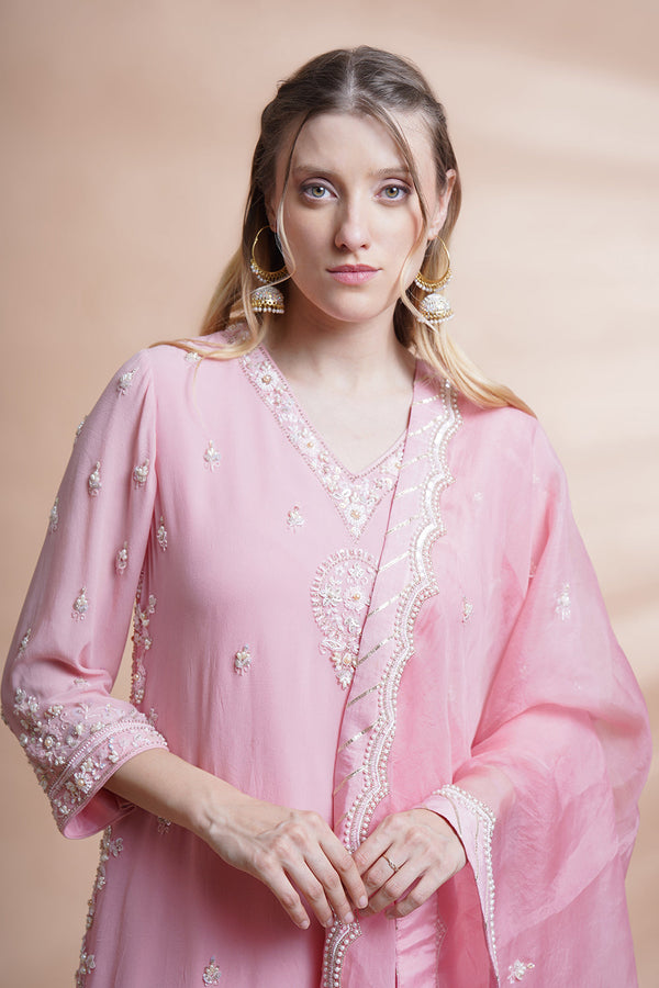 Pink Georgette Kurta Kurta Sets