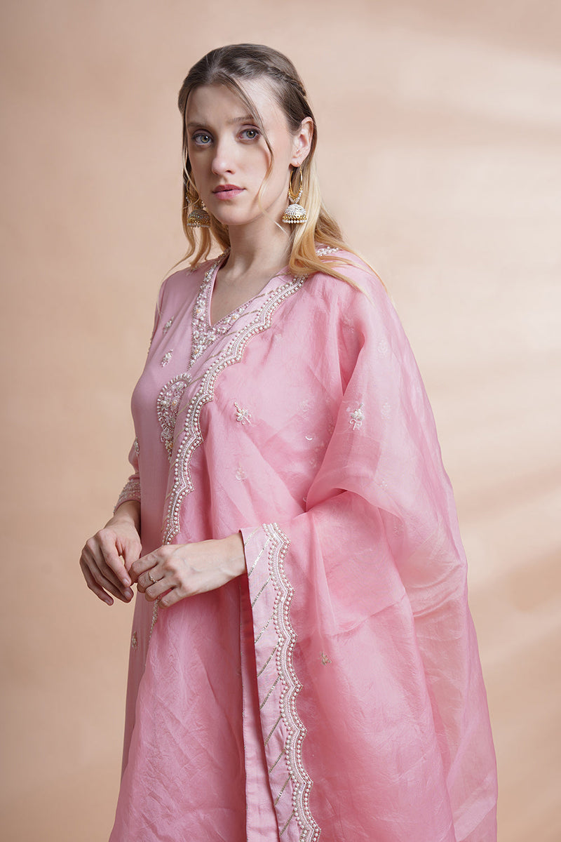 Pink Georgette Kurta Kurta Sets