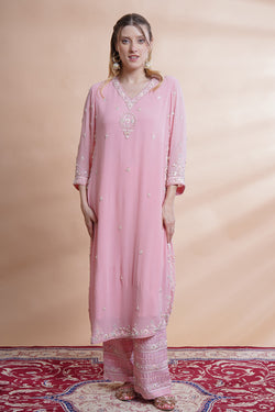 Pink Georgette Kurta Kurta Sets