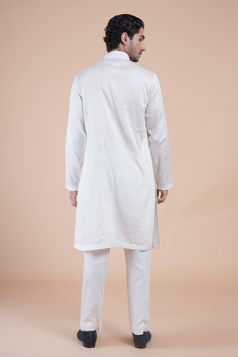 White Embroidered Kurta Set