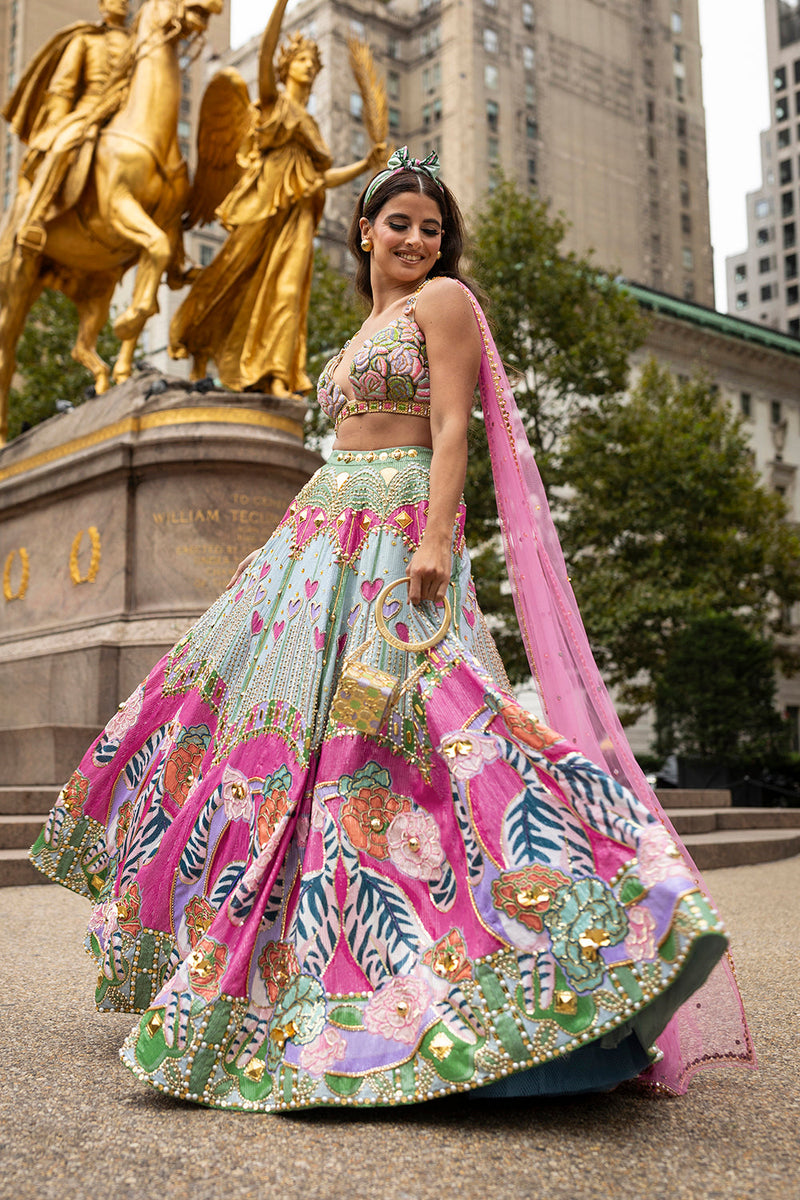 Frosted Willow Lehenga Set