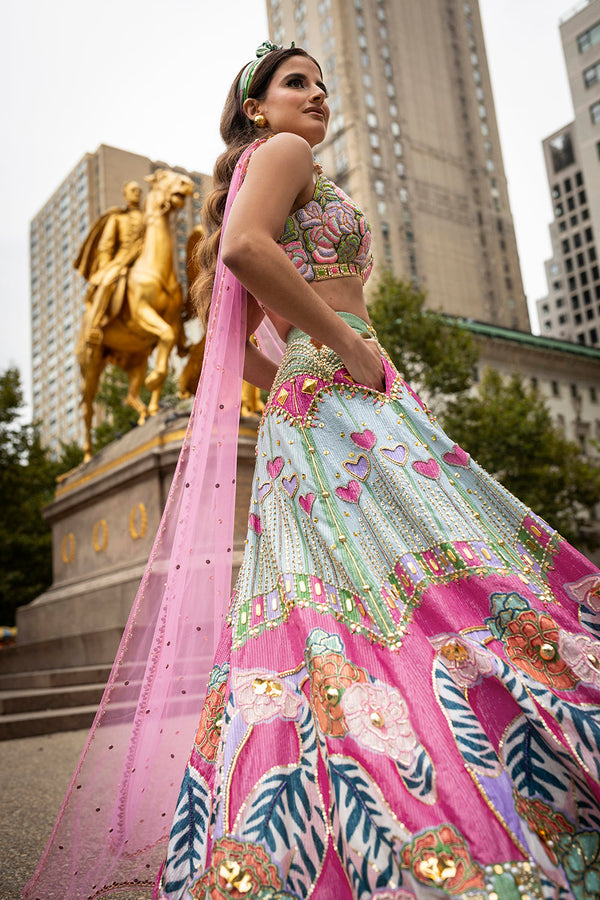 Frosted Willow Lehenga Set