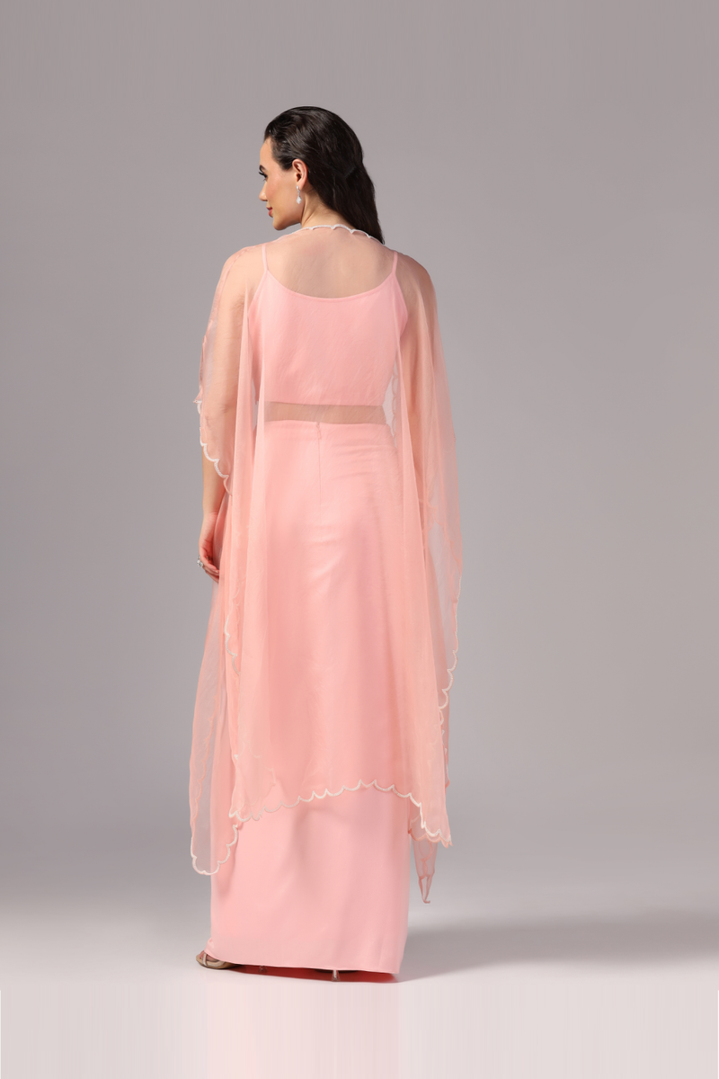 Pink Indo Western Skirt Dress