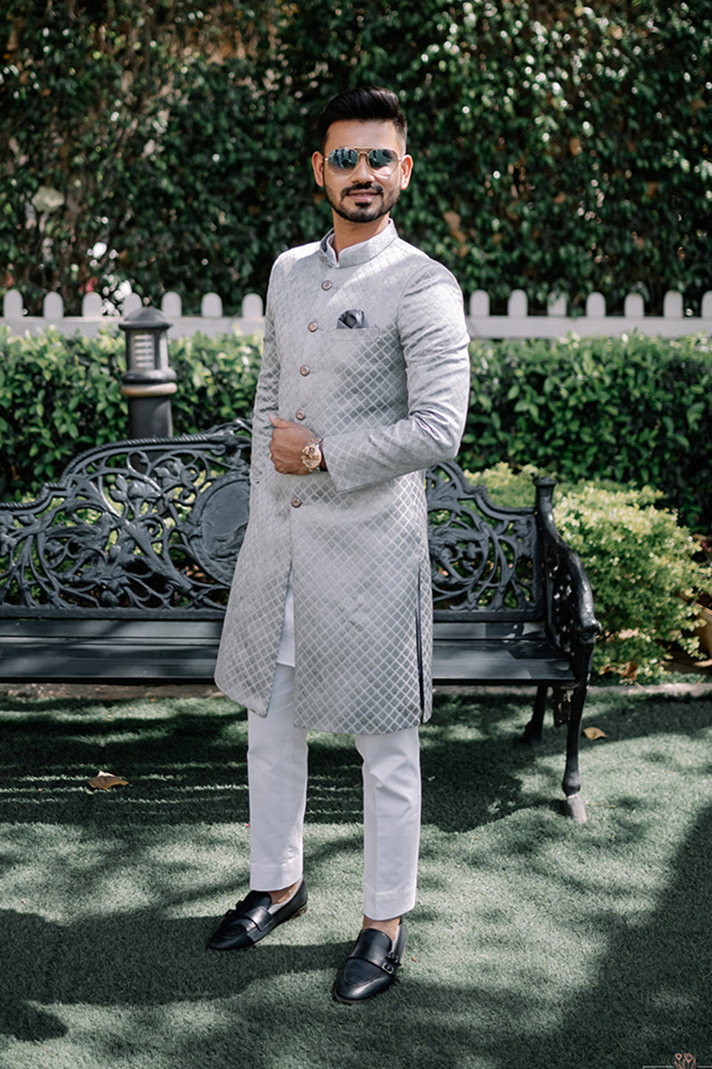 Arctic Pattern Sherwani