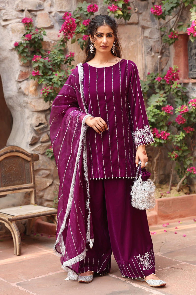 Purple Kurta Set