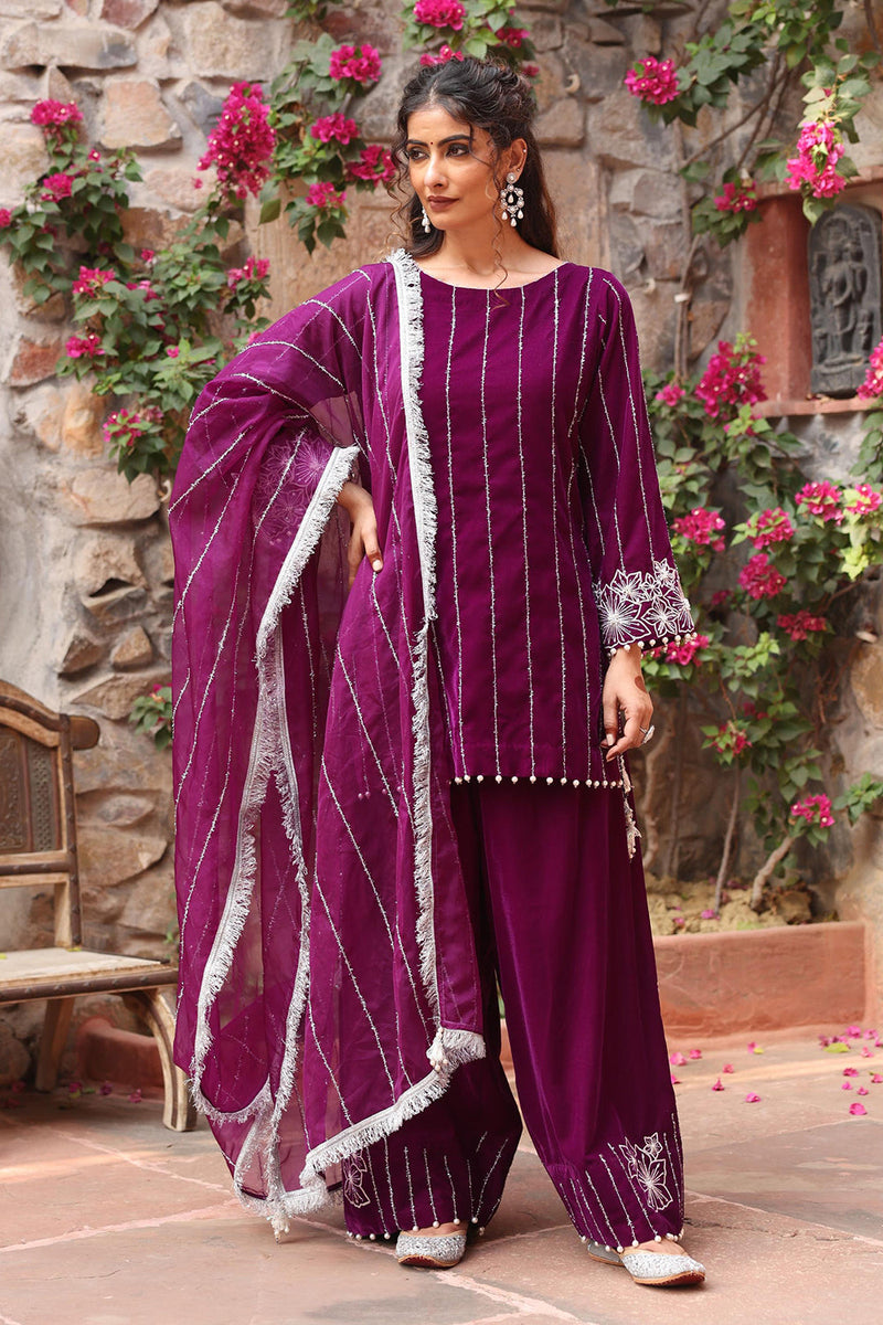 Purple Kurta Set