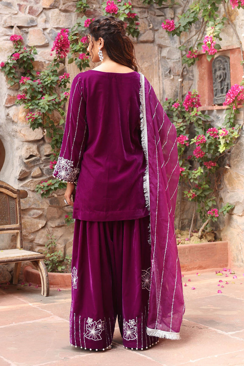 Purple Kurta Set