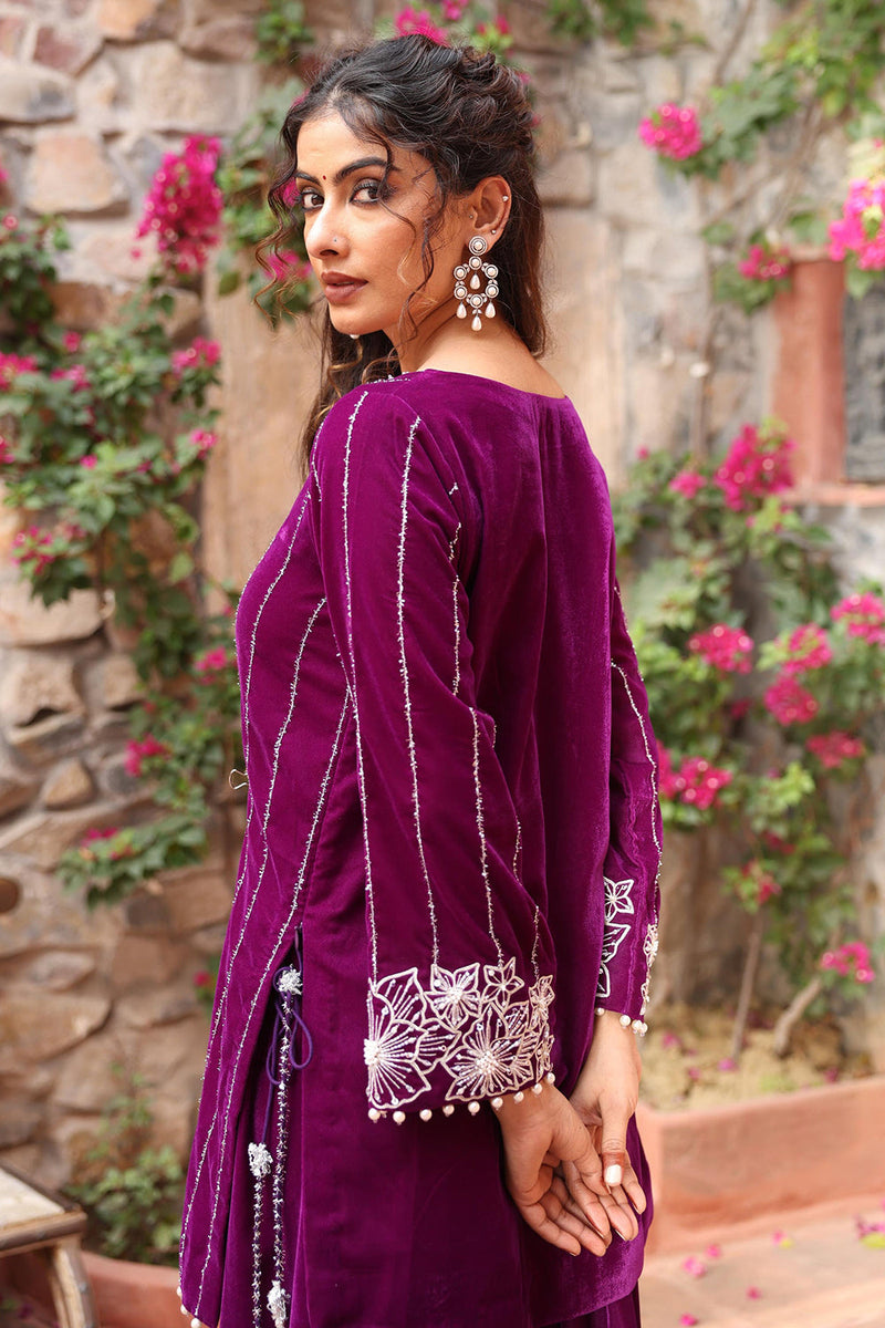 Purple Kurta Set