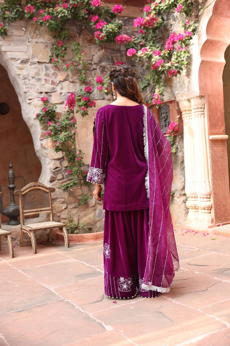 Purple Kurta Set