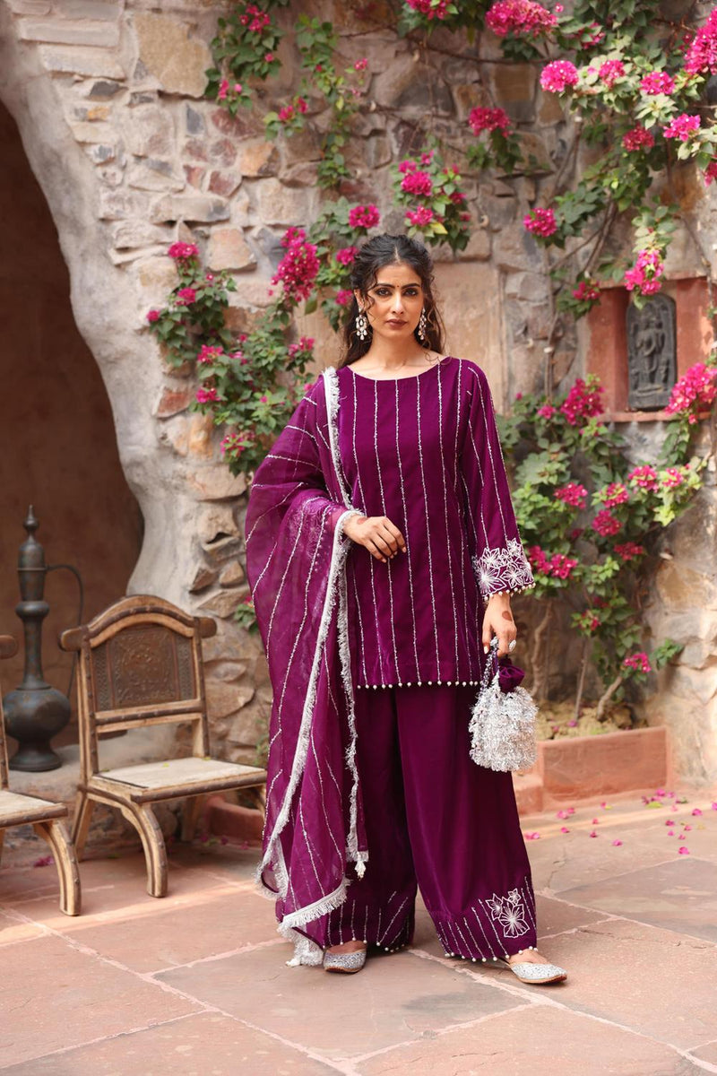 Purple Kurta Set