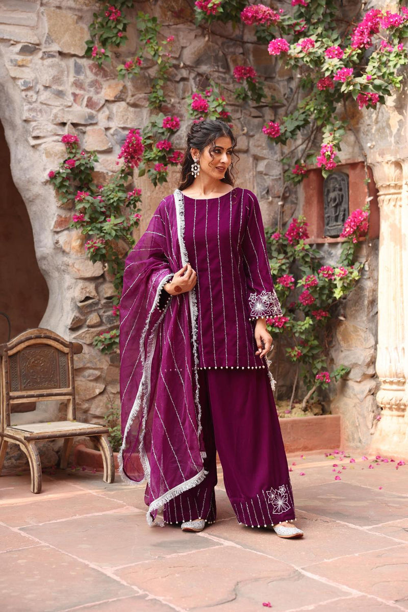 Purple Kurta Set