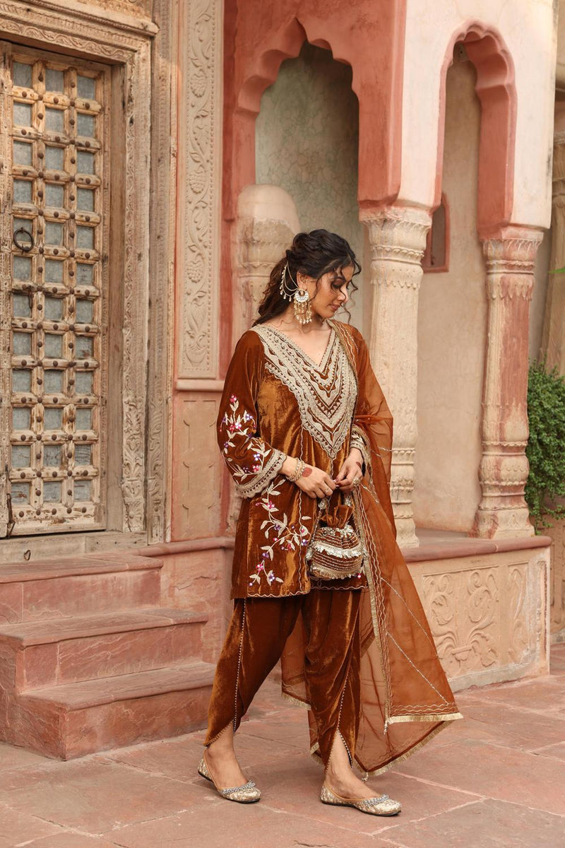 Honey Gold Dhoti Set