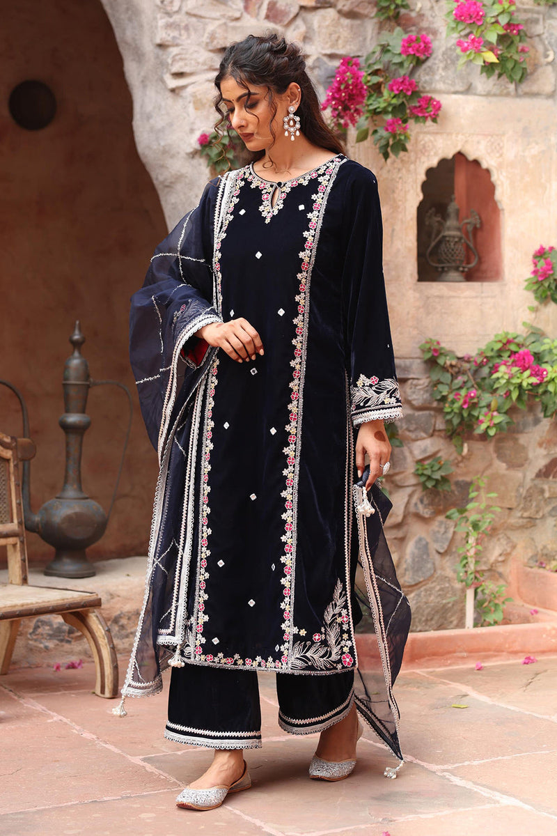 Navy Blue Kurta Set