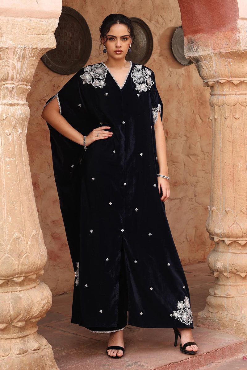 Navy Blue Kaftan Set