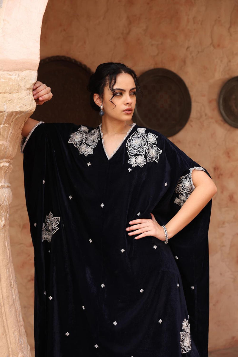 Navy Blue Kaftan Set