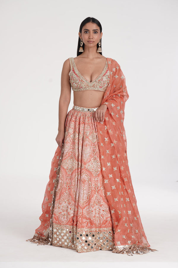 Safron Pale  Lehenga Set