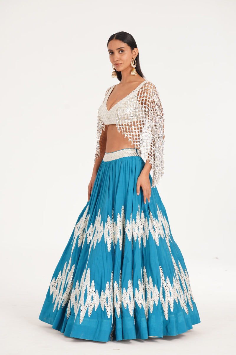 Ocean Aqua Lehenga Set