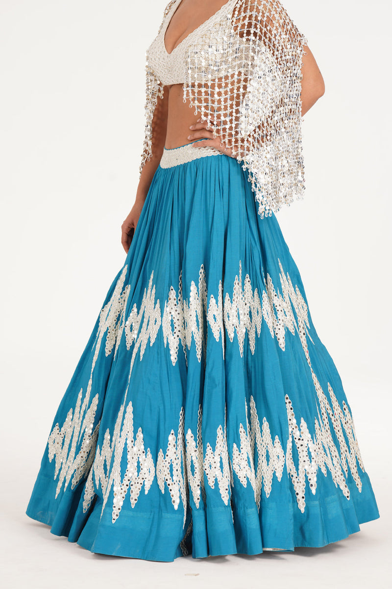 Ocean Aqua Lehenga Set