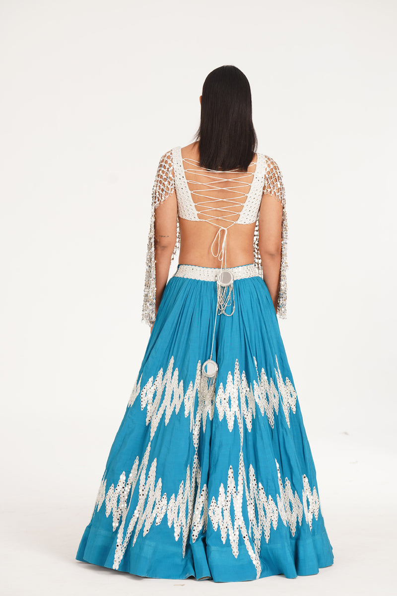 Ocean Aqua Lehenga Set