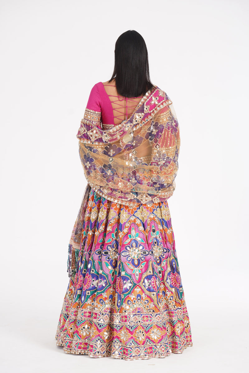 Psychedelic Hues Lehenga Set