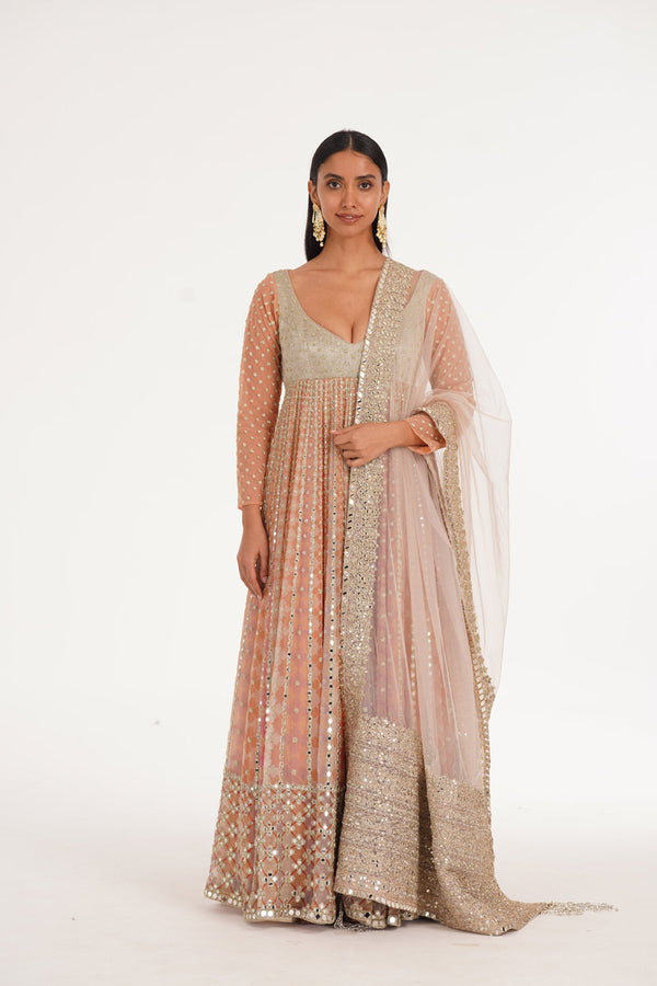 Marshmallow Hues Anarkali Set