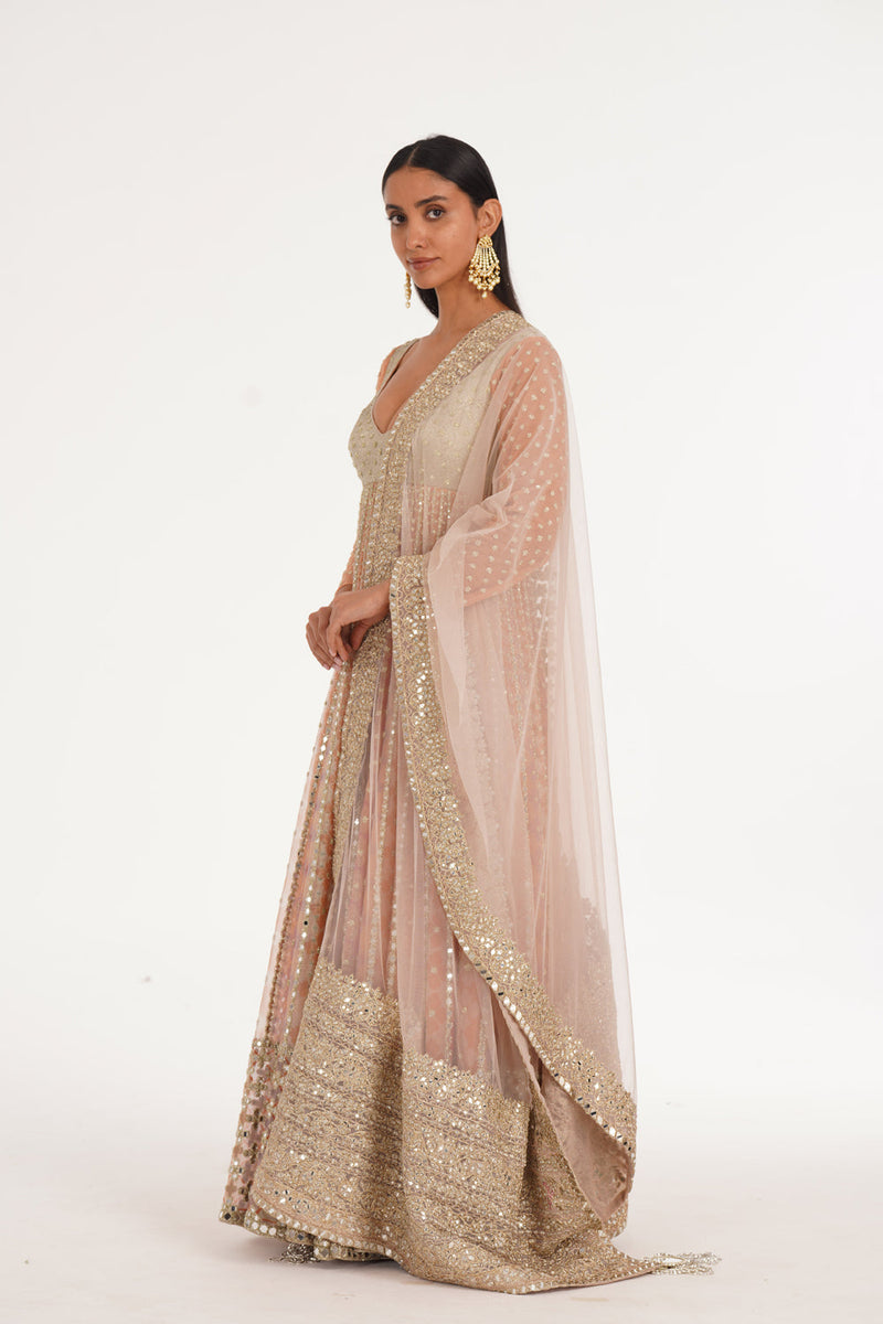 Marshmallow Hues Anarkali Set