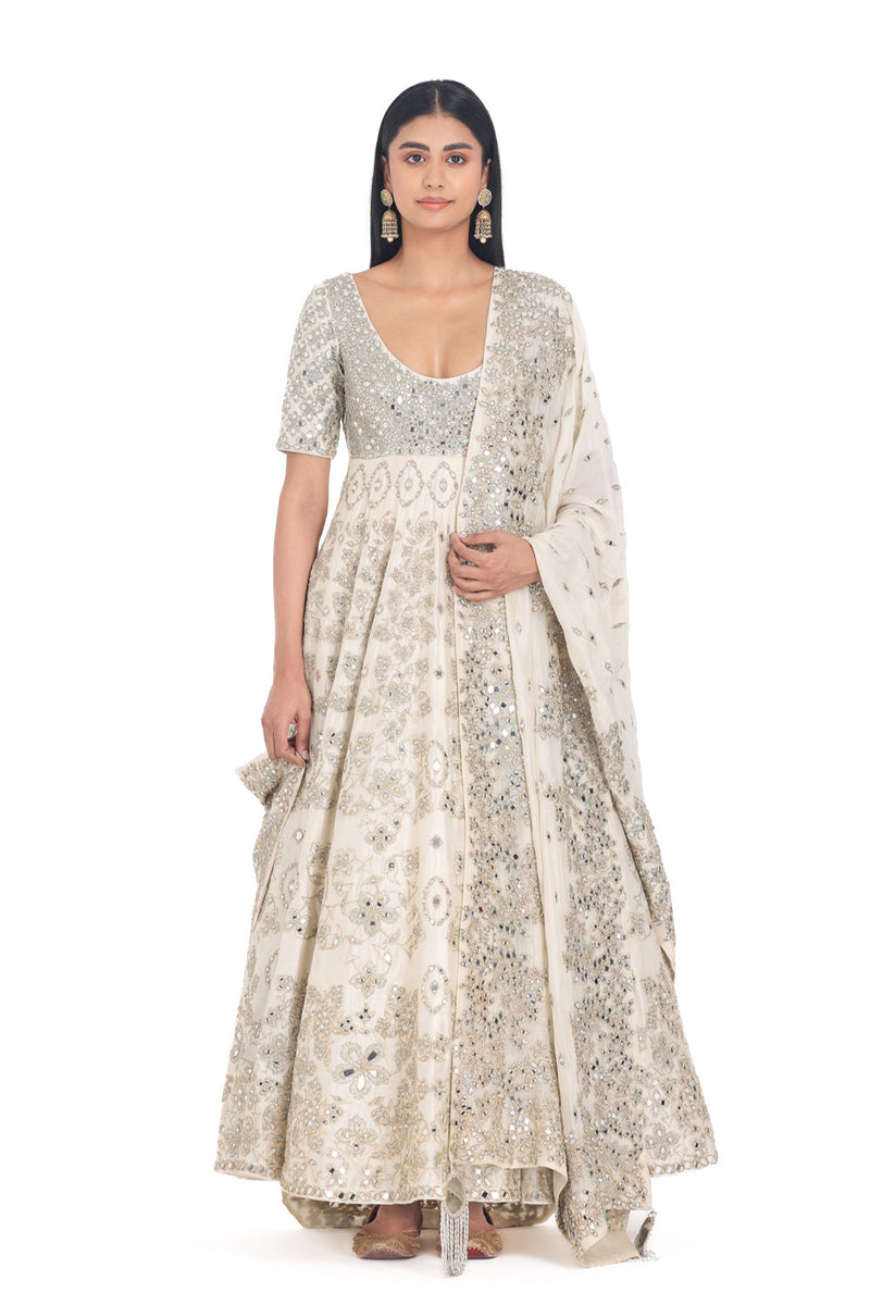 Pearl Ivory Anarkali