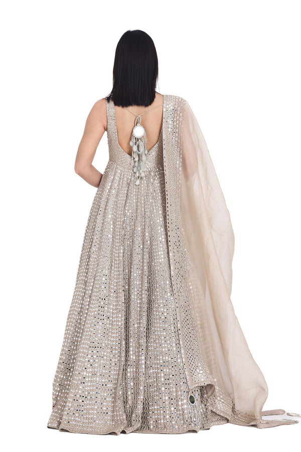 Moon Grey Anarkali