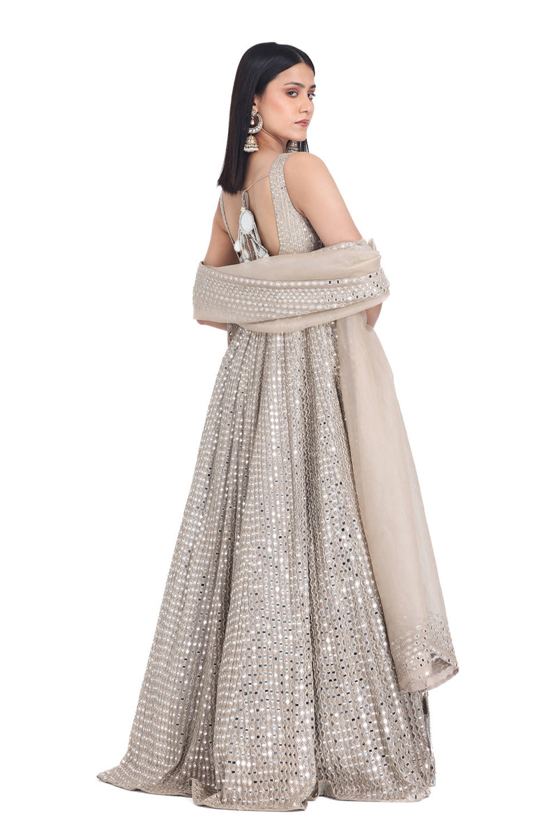 Moon Grey Anarkali