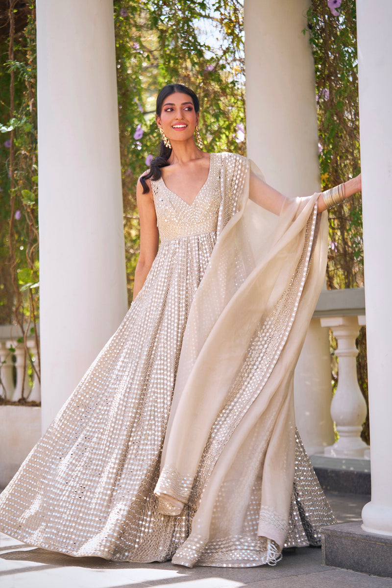 Moon Grey Anarkali