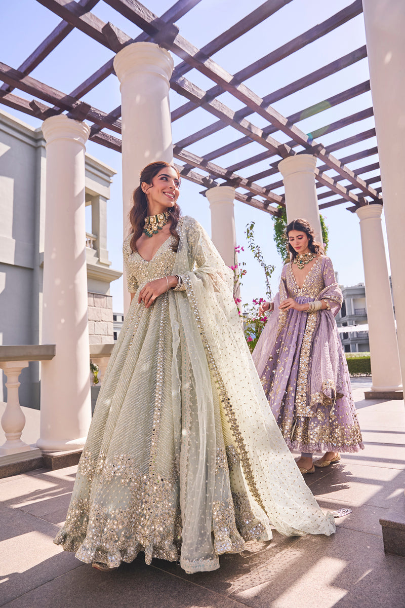 Grass Green Anarkali