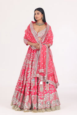 Begum Fuchsia Lehenga Set