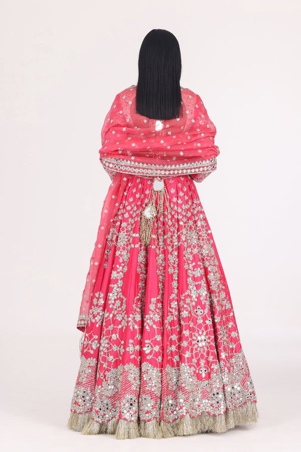 Begum Fuchsia Lehenga Set