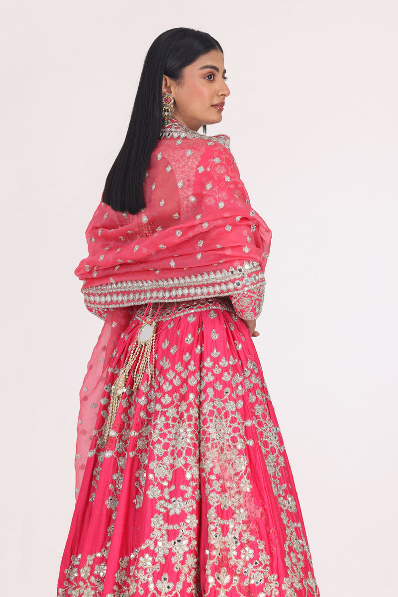 Begum Fuchsia Lehenga Set