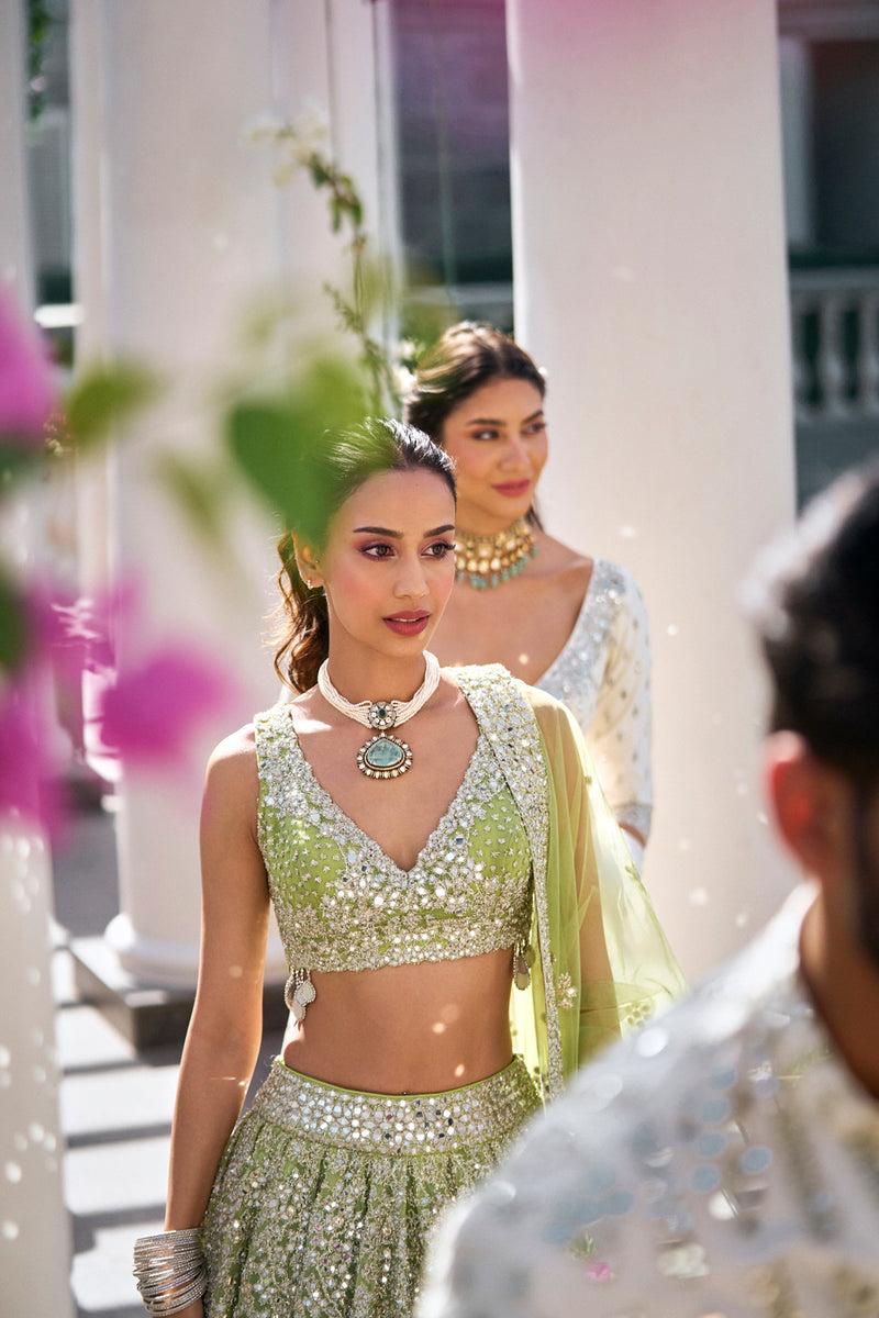 Neon Green Lehenga