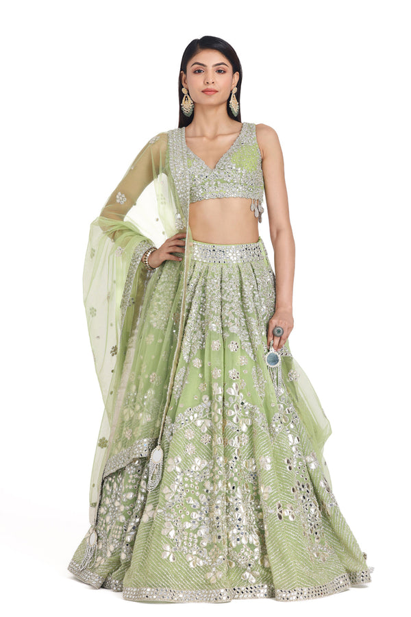 Neon Green Lehenga