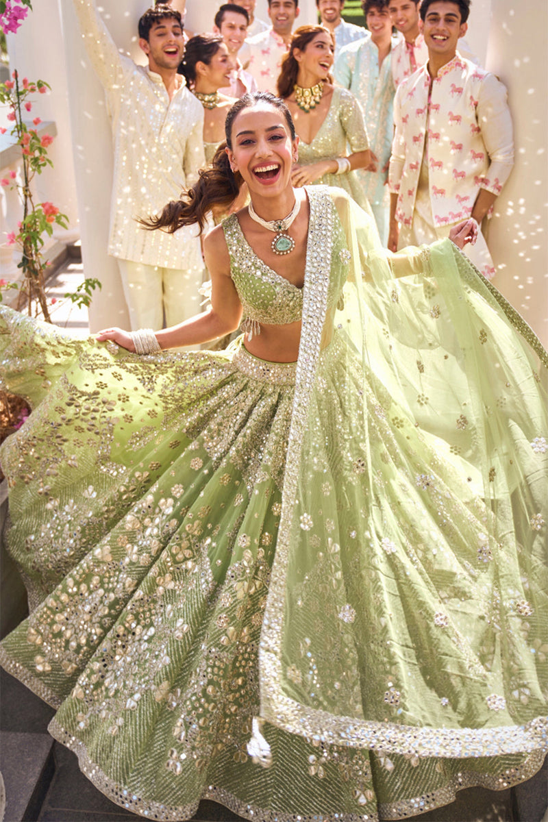 Neon Green Lehenga