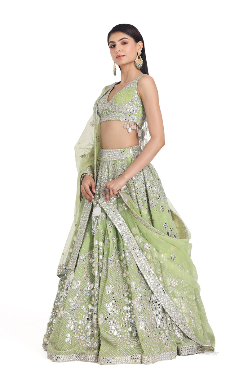 Neon Green Lehenga