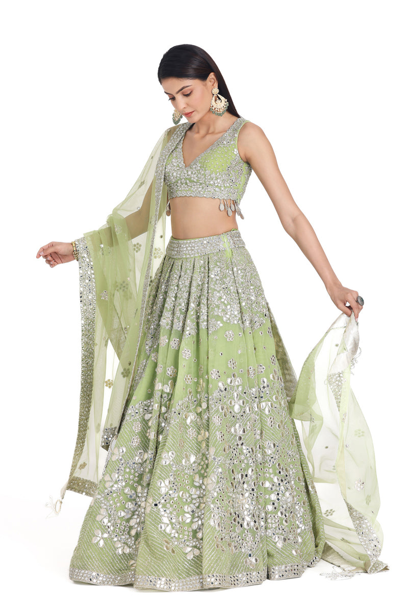 Neon Green Lehenga