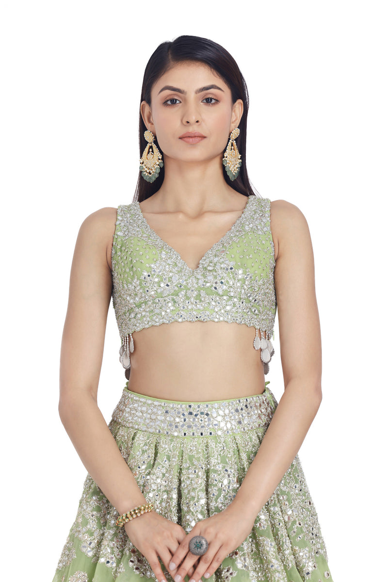 Neon Green Lehenga