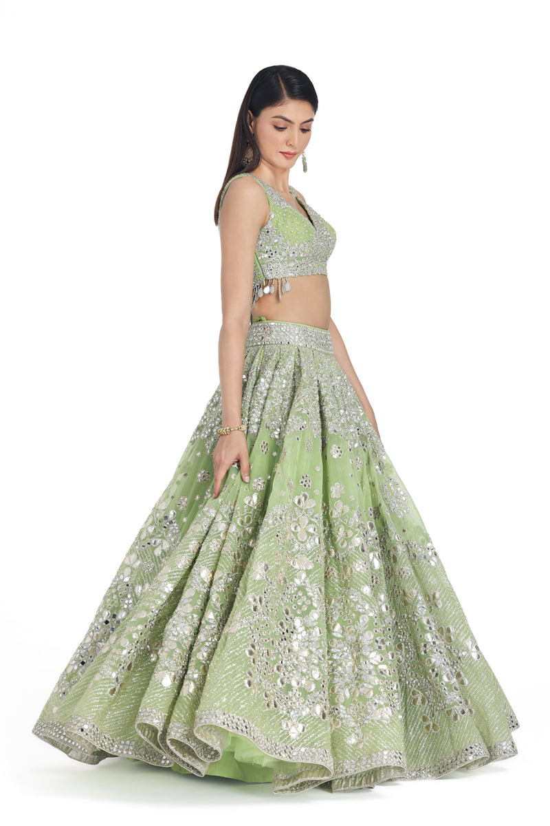 Neon Green Lehenga