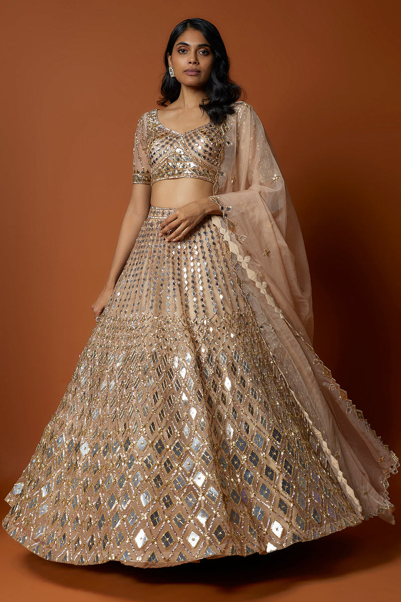 Gold Embroidered Lehenga Set