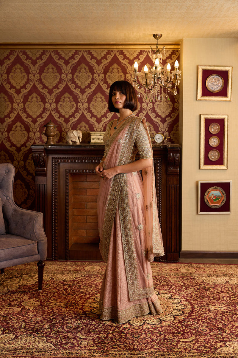 Soft Pink Sharara Ensemble