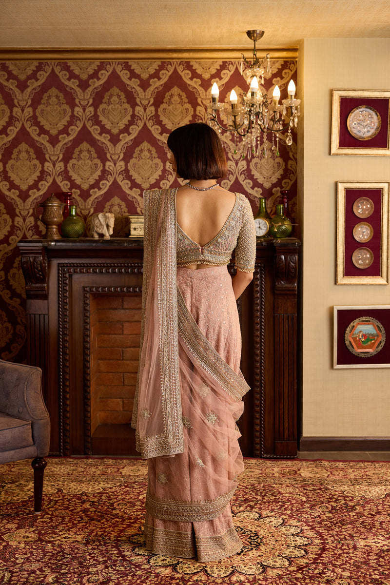 Soft Pink Sharara Ensemble