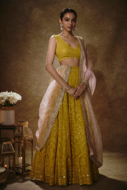 Citrine Yellow Lehenga Set