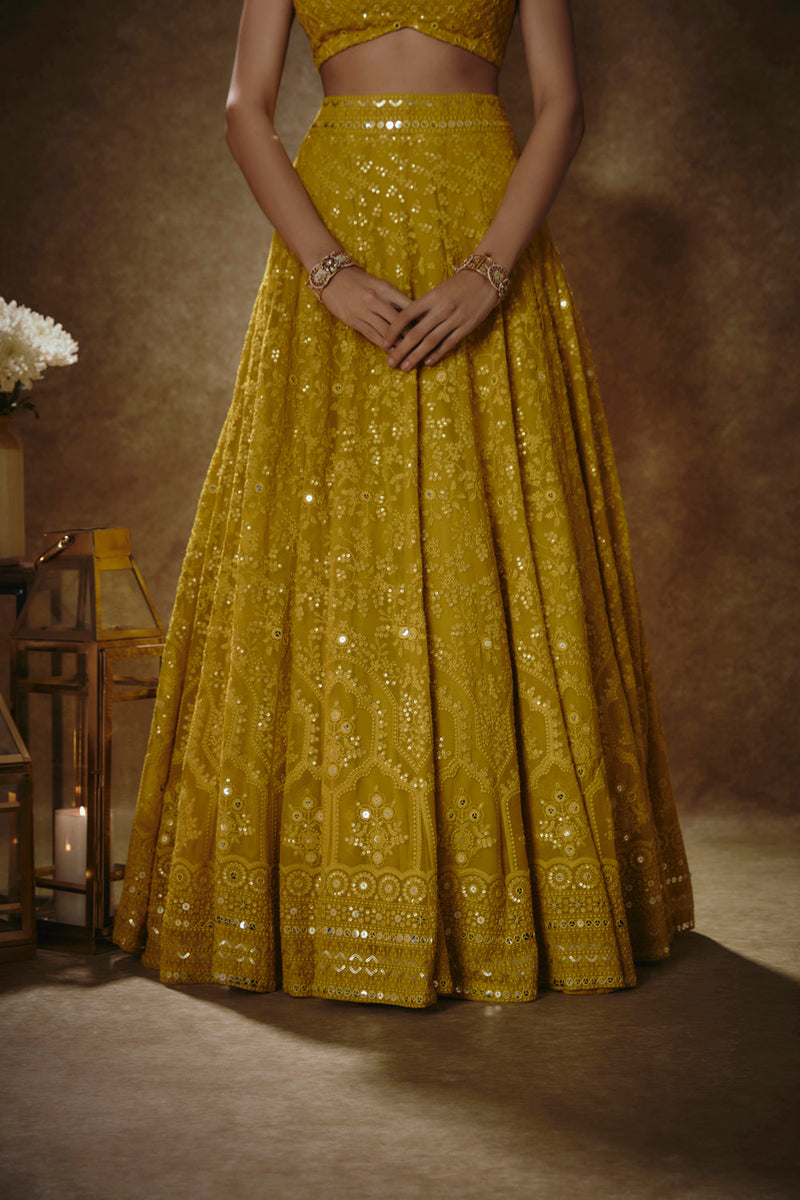 Citrine Yellow Lehenga Set