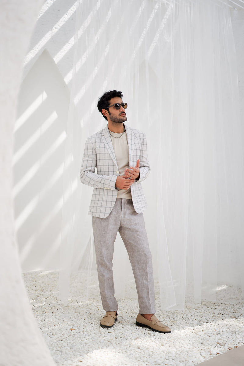 Par Chment Plaid Checks Blazer And Trouser