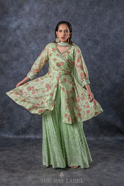 Mint Green Sharara Set